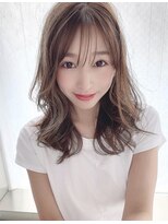 ひし形韓国レイヤー（耳かけ毛先パーマイメチェン）