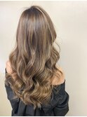 外国人風ハイライト×アッシュベージュ♪