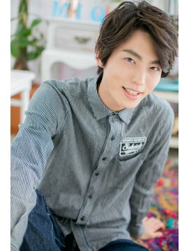 ミック 日暮里店(miq) デキる男の◎モノトーングレージュニュアンスマッシュb1