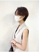 センター分けショート