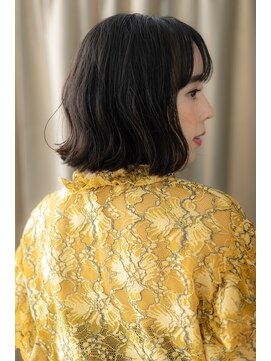 カバーヘア 上尾西口店(COVER HAIR) 大人かわいい黒髪くせ毛風美髪ボブウルフZ上尾20代30代40代