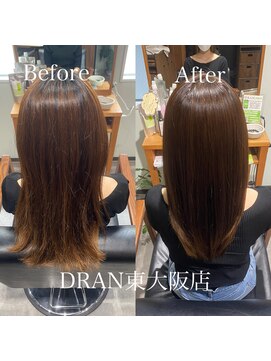 ドラン 東大阪店(DRAN) 【DRAN】髪質改善トリートメント　before＆after