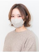 ショート【外ハネ×艶カラー】