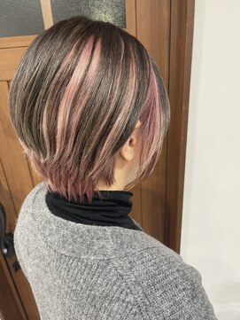 ナビ(NAVI) 【NAVI】ウルフ×インナーハイトーンピンク