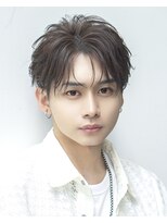 オーシャントーキョー 渋谷神南(OCEAN TOKYO)&nbsp;韓国ヘアカルマパーマカルマバングセンターパート黒髪ウルフ