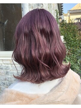 ルッソリベラ 池袋(Lusso libera) ラベンダーピンク　ゆるふわミディアム◎30代40代50代