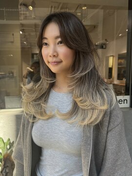 エヌ トーキョー(enu TOKYO) レイヤーカット　海外ヘア　学芸大学
