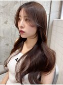 メルティカラー×フェミニンロング[似合わせカット/韓国]