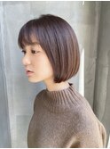 乾かすだけでまとまるショートボブ