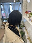 《花屋併設》ナチュラルボブ［酸性ストレート/ヘアセット］