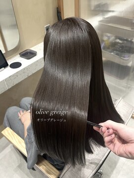ジーナ サンシャイン通り池袋(Zina) 髪質改善 オリーブグレージュ ブリーチなし 艶髪 [Zina mizuki]
