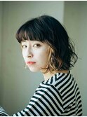 ワンレンボブパーマ/20代/30代/40代/ハレマチ通り