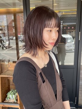 ヘア プロデュース キュオン(hair produce CUEON.) レイヤーボブ×ラベンダーブラウン