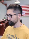 フェードカット　スリックバック　ポンパドール