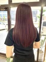 ラフ(laugh)&nbsp;ロング×バーガンディ