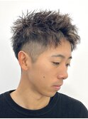 刈り上げスパイキーショート/ツイストパーマ