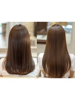 髪質改善ストレートでダメージを最小限に、絹のようなツヤと柔らかさ◎感動するナチュラルストレートに♪