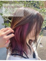ティーズピーク(ty s peak)&nbsp;【design color】 イヤリングカラー  × ピンク