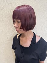 エルサフィロ ヨドヤバシ(el zafiro yodoyabashi)&nbsp;前上がりボブ/ムラサキカラー/20代30代40代50代60代