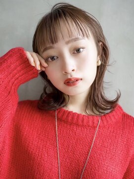 ギークス(GEEKS) 【GEEKS渋谷】ブリーチなし/ピンクブラウン/オン眉/冬ヘア/小顔