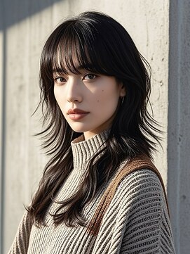 ハイライトくびれボブセミロングクラゲヘアショートウルフ