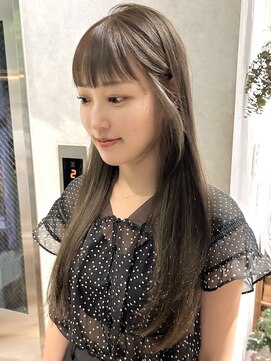 ディッセンバー 渋谷(December) 【December】レイヤーカットブリーチなしベージュ酸性ストレート