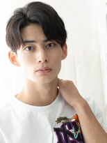 モッズヘアー メン 戸田公園店(mod's hair men)&nbsp;社会人かき上げアッシュブラック刈り上げマッシュh戸田公園