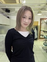 マアム ジー 明大前店(ma'am Zee) 切りっぱなしボブ×ブロンド