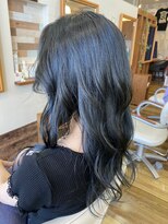 ルアージュ 調布店 ブルーブラック×ハイライトカラー