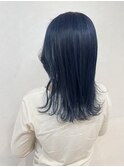 外ハネブルーブラック♪