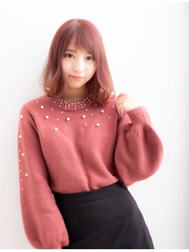 マッシュアンドマッシュアヴェダ ららぽーと福岡店(mash&mash AVEDA) イチオシ！ピンクカラーのボブスタイル