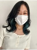 インナーカラーケアブリーチイヤリングカラーハイライトレイヤー