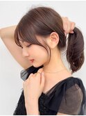 結んでも可愛い小顔顔まわり 前髪 顔まわり 似合わせカット#