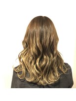 アグ ヘアー トレフル 横川駅前店(Agu hair Treful)&nbsp;横川駅前treful人気ハイトーングラデーション　ミディアム20代