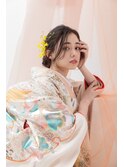 結婚式や二次会にも♪ルーズなサイドシニヨン