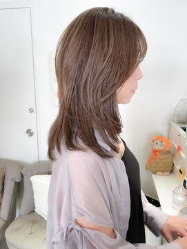 バブ バイネオリーブ(Bab by neolive) ミディアムレイヤー/ショコラベージュ/アッシュベージュ/小顔