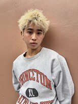 ブロンドスパイキーショート/メンズカット/カット/ブリーチ