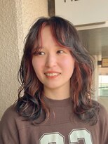 フィルム(FiLMs) インナーカラー/ブラウンレッド/ロングウェーブ