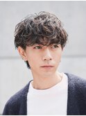 原宿メンズパーマツイストスパイラルパーマッシュウルフカット