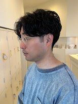 サラ ビューティー サイト 古賀店(SARA Beauty Sight)&nbsp;センターパート/スパイラルパーマ/メンズカット/20代30代40代
