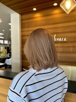ビーグレイス シモエド店&nbsp;ミルクティーベージュ×20代ミディボブ