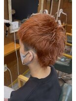ヘアーサロン アトリエ(Hair salon ATORIE)&nbsp;ツーブロックショートブリーチカラーオレンジ