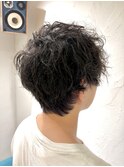 ふわふわメンズショート スパイラルショート