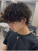 シャドウパーマ　アクティブショート　ルーズパーマ　フェザー