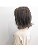 ハイライト×グレージュボブ