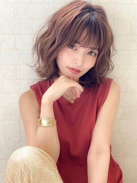 アグ ヘアー ピリカ 千歳店(Agu hair pirca) 《Agu hair》軽さが◎エアリーウェーブミディ