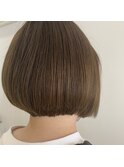 ボブ×ショートボブ×秋カラー×ベージュ