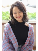 ビーワールド(B WORLD)&nbsp;大人可愛いロブ　スタイル【藤枝/髪質改善/オーガニックカラー】