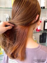 ソーエン バイ ヘッドライト 九大学研都市店(soen by HEADLIGHT)&nbsp;yuistyle//インナーカラー オレンジ