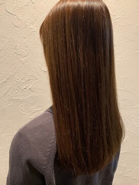 ソレイユ シンサカエ(SOLEIL SHINSAKAE) ブリーチなし♪つるつるストレートのベージュブラウン☆